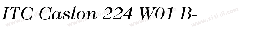 ITC Caslon 224 W01 B字体转换